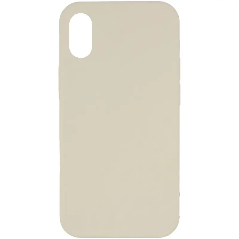 Чехол Silk Full Protective (AA) NO LOGO для Apple iPhone X / XS (5.8"), Бежевый / Antique White, Силикон, купить оптом с доставкой