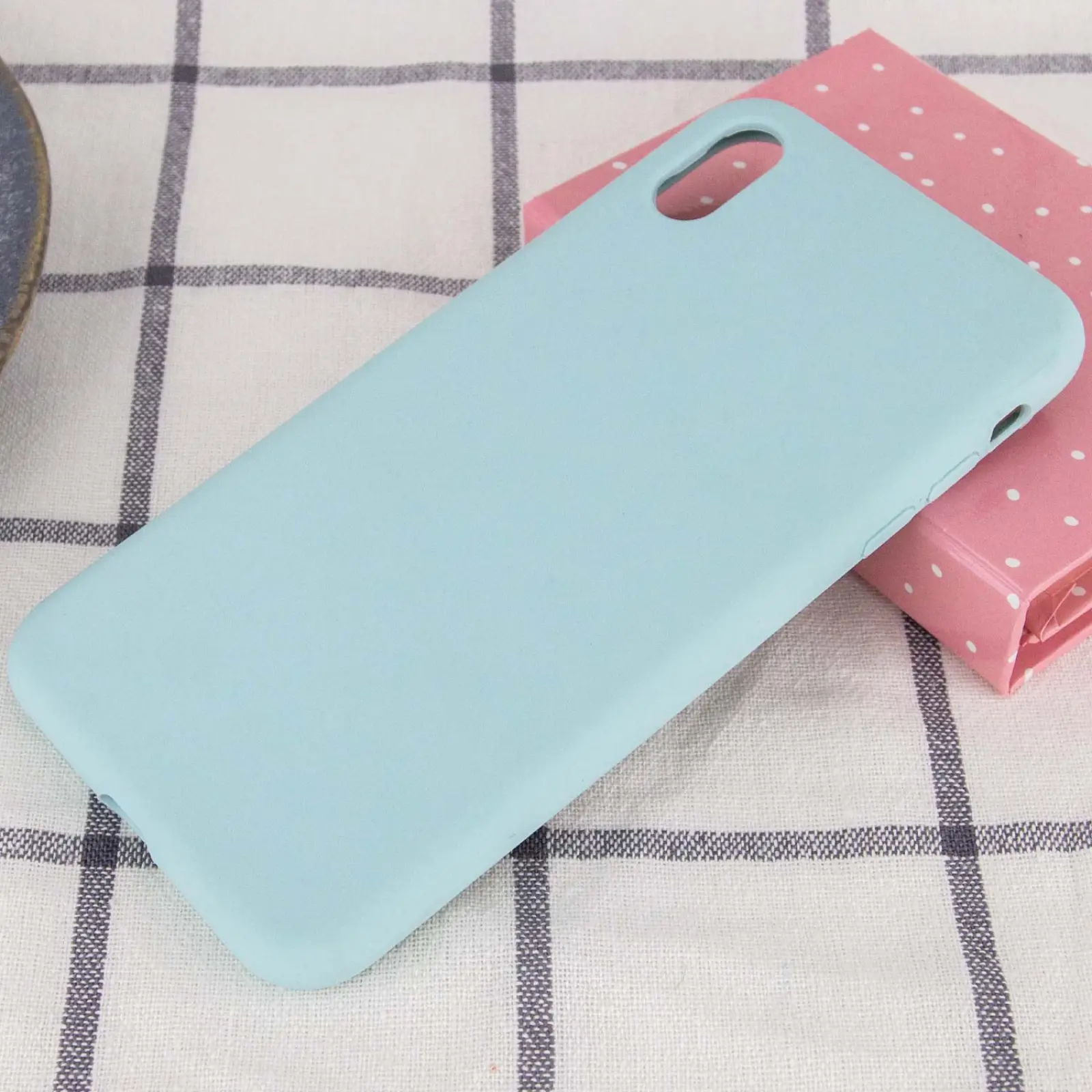 Чехол Silicone Case Full Protective (AA) NO LOGO для Apple iPhone X / XS (5.8"), Бирюзовый / Turquoise 1, Силикон, купить оптом с доставкой