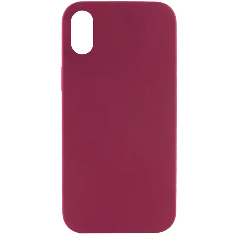 Чехол Silk Full Protective (AA) NO LOGO для Apple iPhone X / XS (5.8"), Бордовый / Maroon, Силикон, купить оптом с доставкой