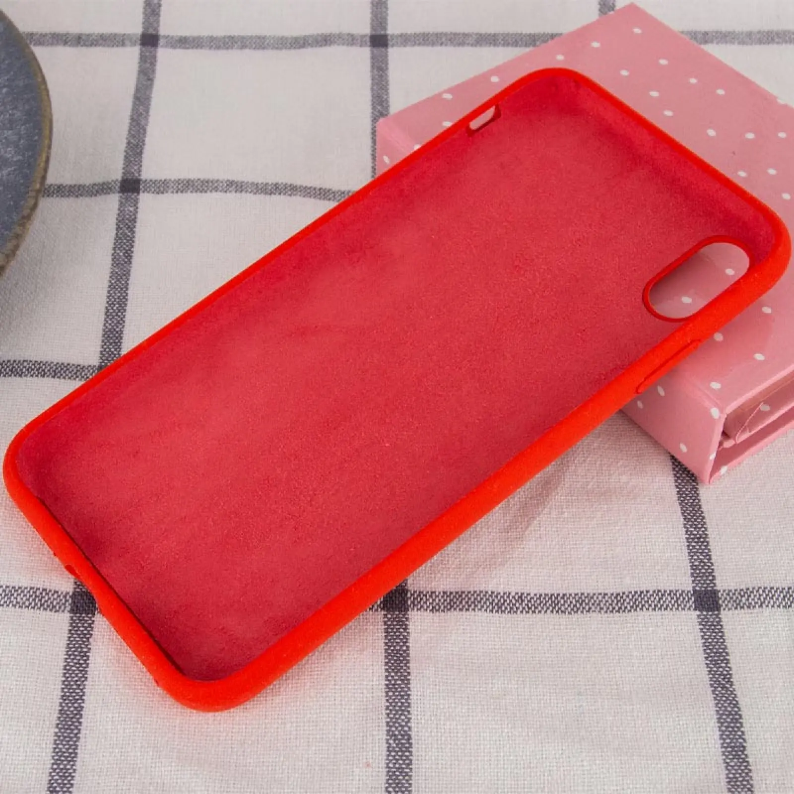 Чехол Silicone Case Full Protective (AA) NO LOGO для Apple iPhone X / XS (5.8"), Красный / Red 2, Силикон, купить оптом с доставкой