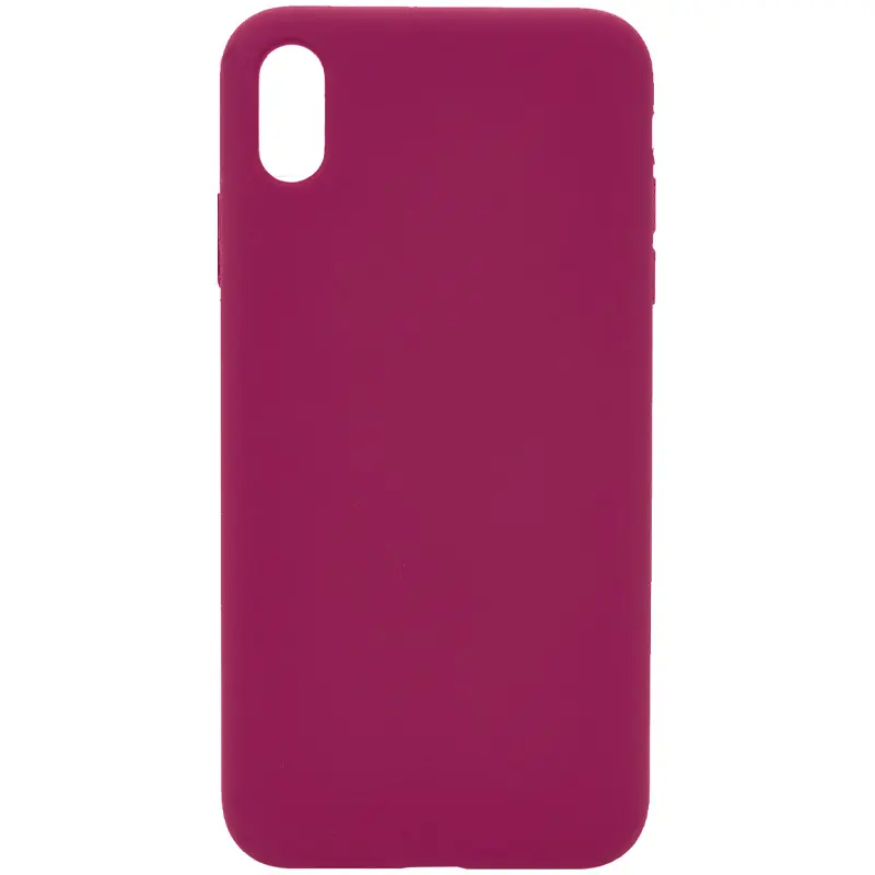 Чехол Silk Full Protective (AA) NO LOGO для Apple iPhone X / XS (5.8"), Красный / Rose Red, Силикон, купить оптом с доставкой