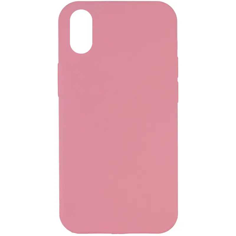 Чехол Silk Full Protective (AA) NO LOGO для Apple iPhone X / XS (5.8"), Розовый / Light pink, Силикон, купить оптом с доставкой