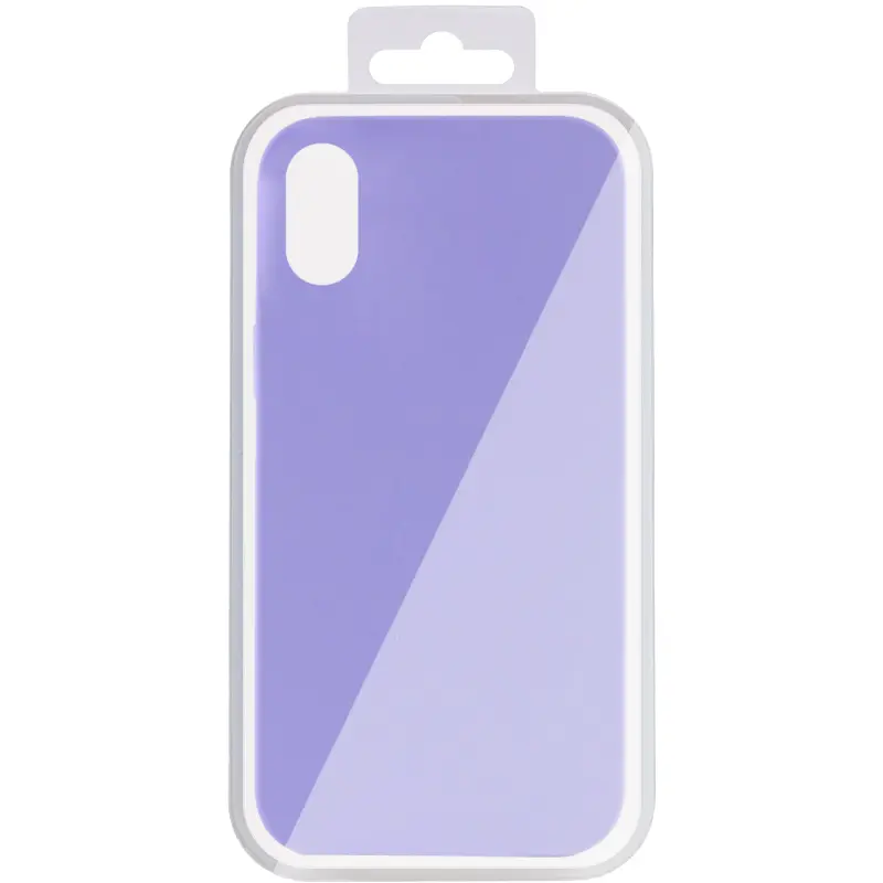 Чехол Silk Full Protective (AA) NO LOGO для Apple iPhone X / XS (5.8"), Сиреневый / Dasheen 3, Силикон, купить оптом с доставкой