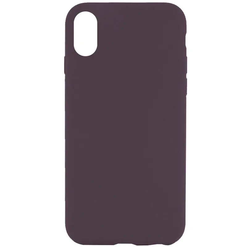 Чехол Silk Full Protective (AA) NO LOGO для Apple iPhone X / XS (5.8"), Фиолетовый / Elderberry, Силикон, купить оптом с доставкой