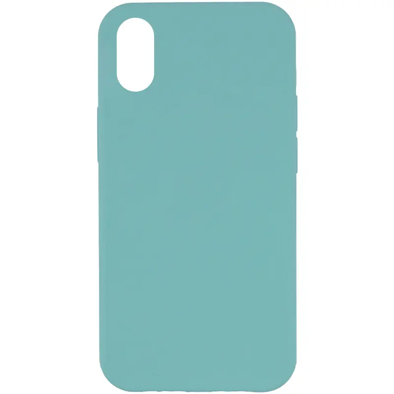 Чехол Silk Full Protective (AA) NO LOGO для Apple iPhone XR (6.1"), Бирюзовый / Marine Green, Силикон, купить оптом с доставкой