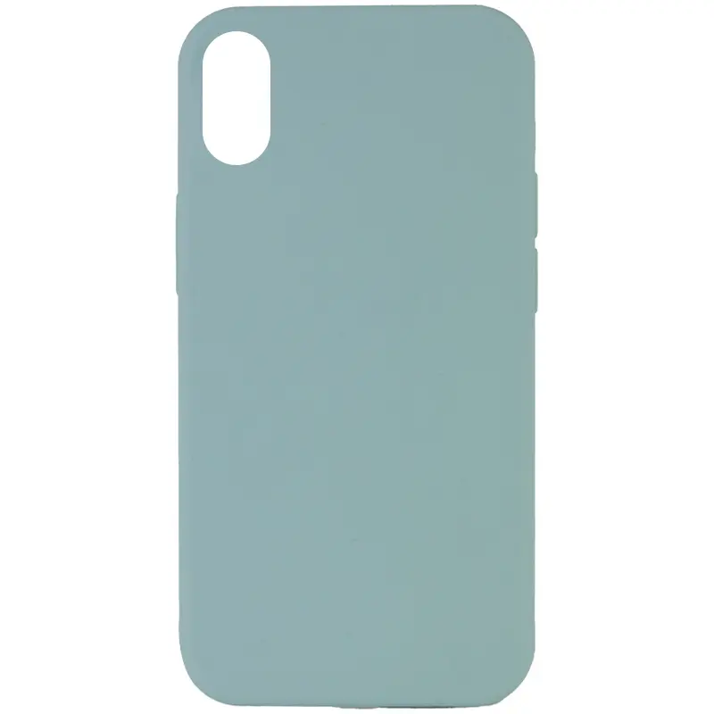 Чехол Silk Full Protective (AA) NO LOGO для Apple iPhone XS Max (6.5"), Бирюзовый / Turquoise, Силикон, купить оптом с доставкой