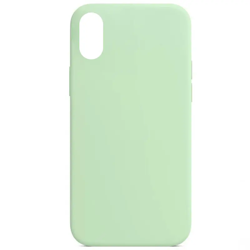 Чехол Silk Full Protective (AA) NO LOGO для Apple iPhone XS Max (6.5"), Зеленый / Pistachio, Силикон, купить оптом с доставкой