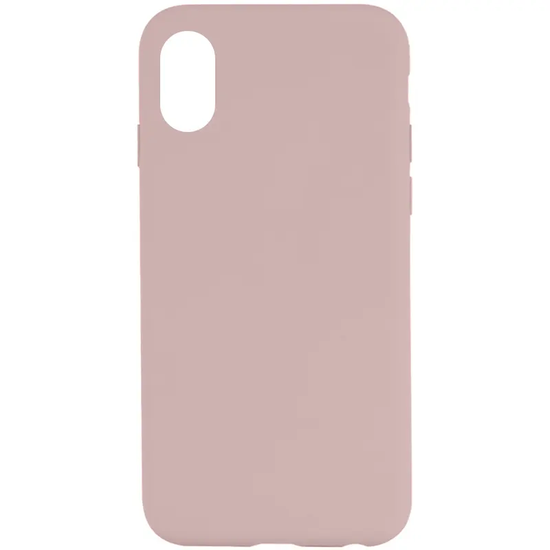 Чехол Silk Full Protective (AA) NO LOGO для Apple iPhone XS Max (6.5"), Розовый / Chalk Pink, Силикон, купить оптом с доставкой