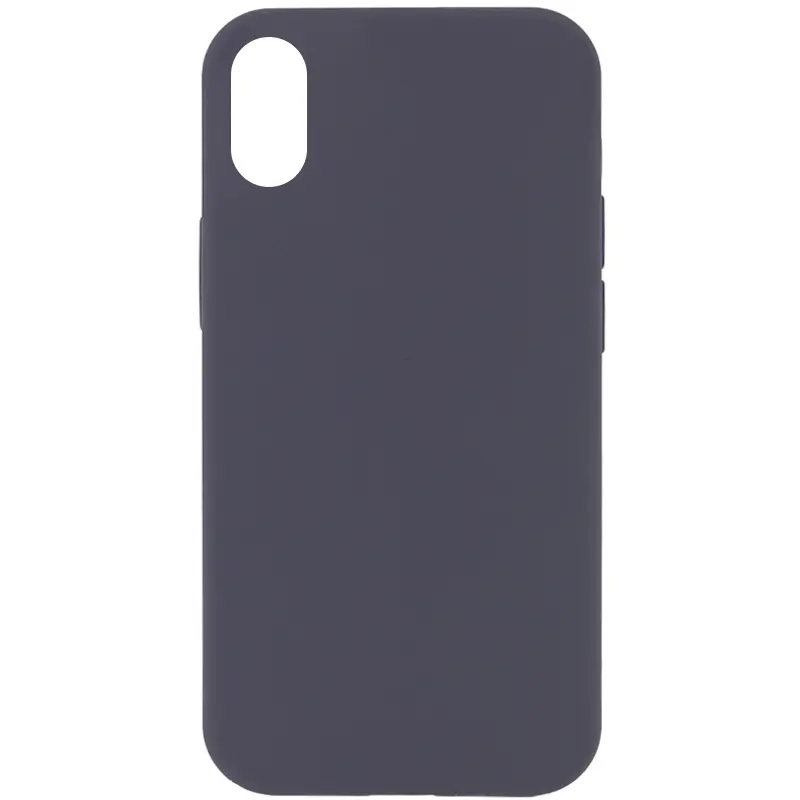 Чехол Silk Full Protective (AA) NO LOGO для Apple iPhone XS Max (6.5"), Серый / Dark Gray, Силикон, купить оптом с доставкой
