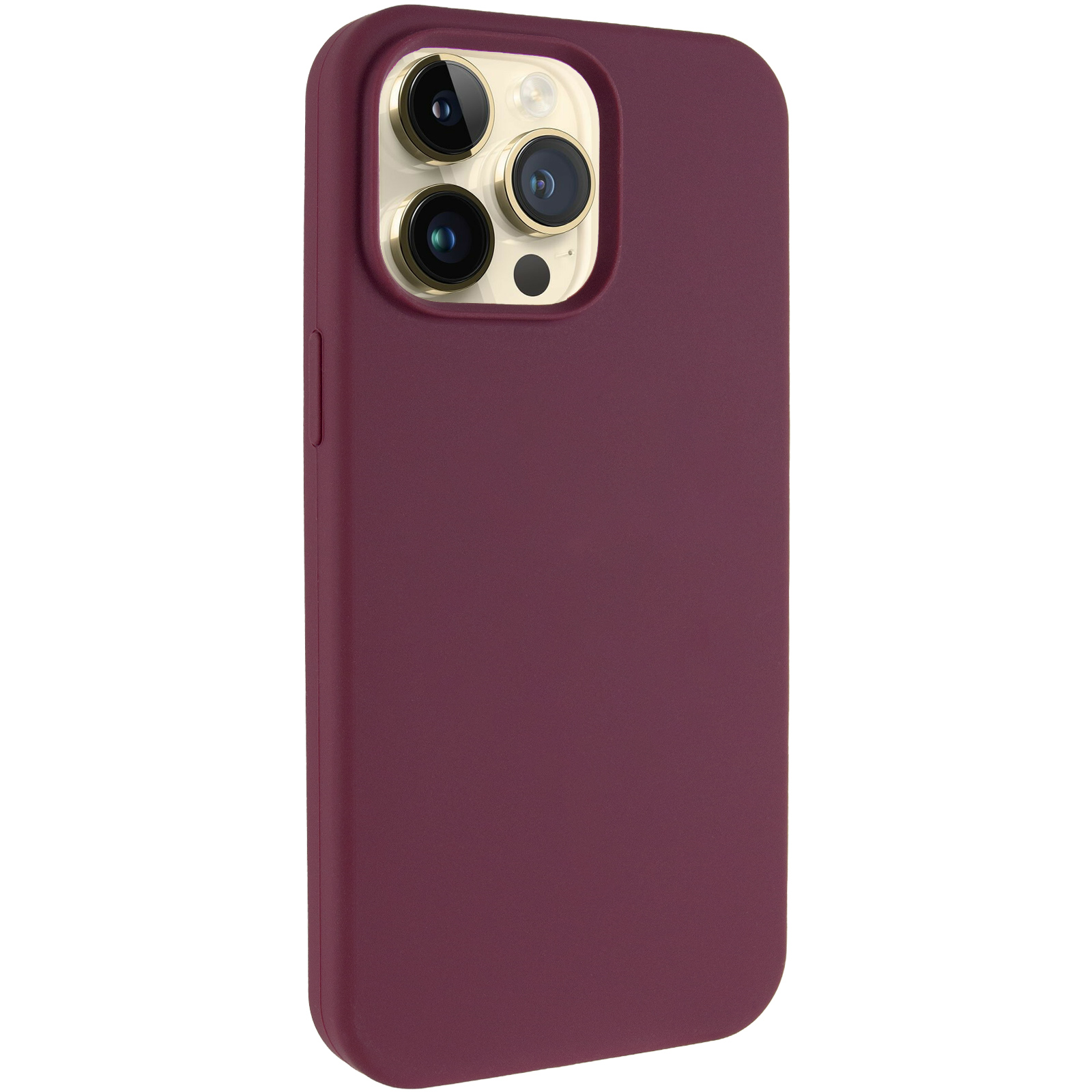 Чехол Silk Full Protective (AA) NO LOGO для Apple iPhone 14 Pro (6.1"), Бордовый / Plum, Силикон, купить оптом с доставкой