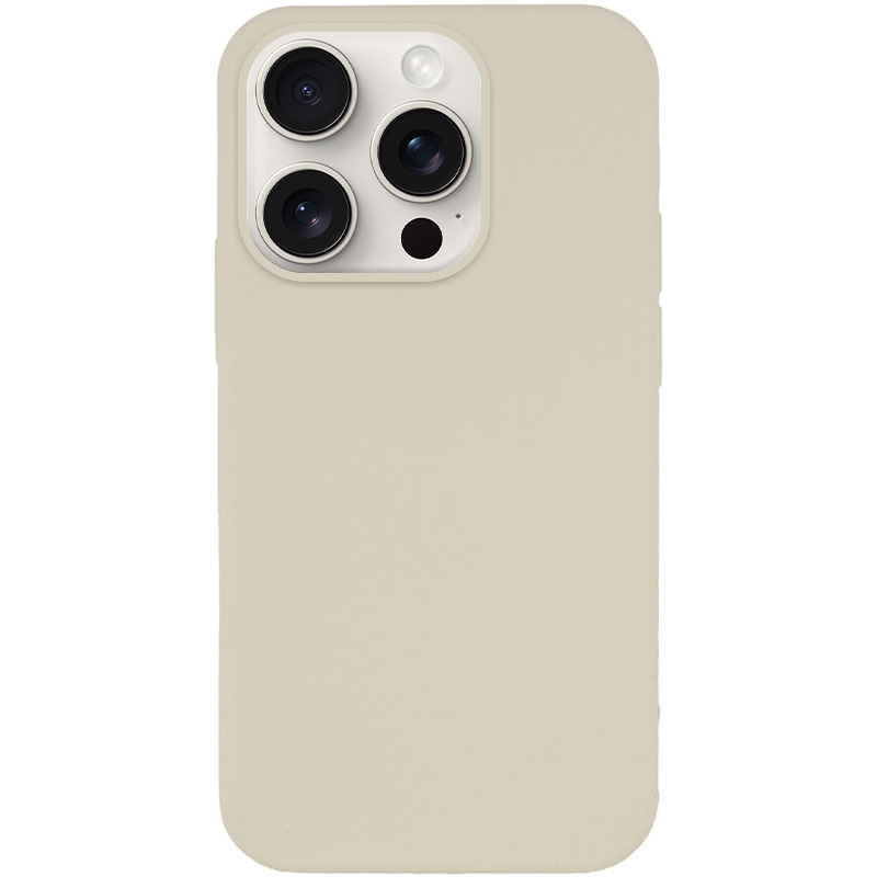 Чехол Silk Full Protective (AA) NO LOGO для Apple iPhone 14 Pro Max (6.7"), Бежевый / Antique White, Силикон, купить оптом с доставкой