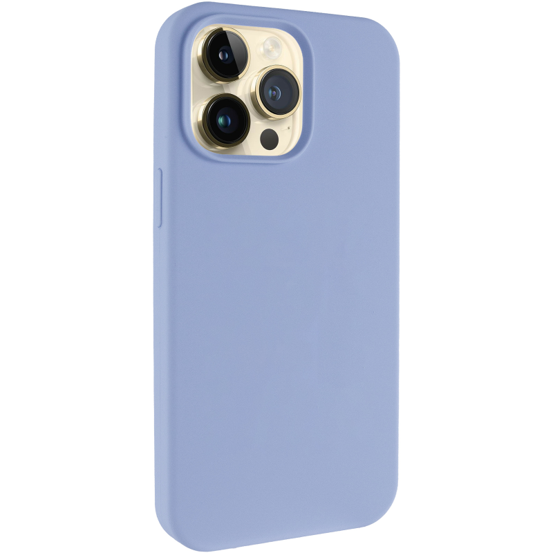Чехол Silk Full Protective (AA) NO LOGO для Apple iPhone 14 Pro Max (6.7"), Голубой / Lilac Blue, Силикон, купить оптом с доставкой