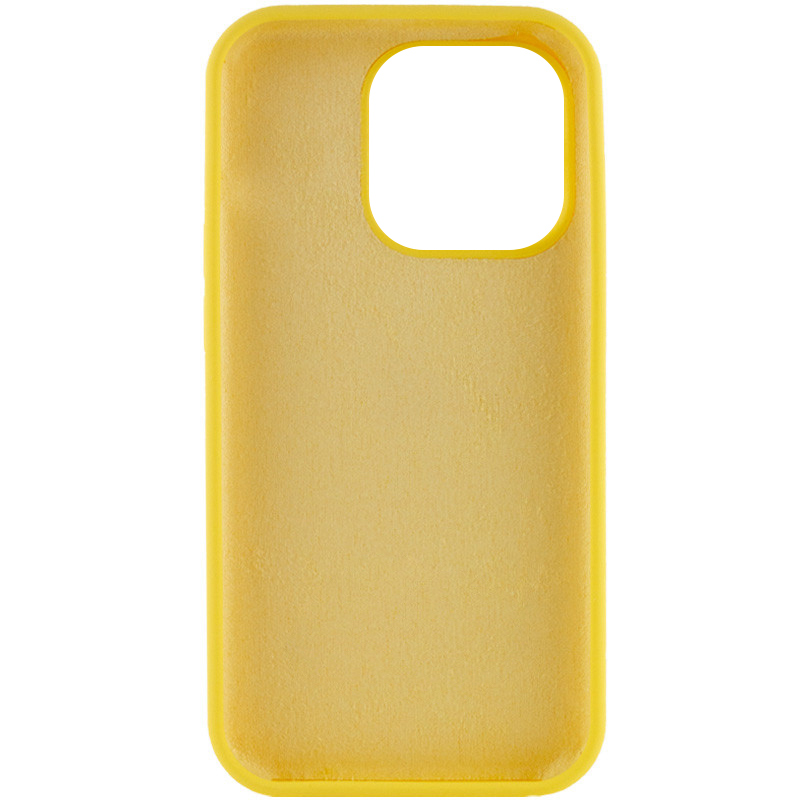 Чехол Silk Full Protective (AA) NO LOGO для Apple iPhone 14 Pro Max (6.7"), Желтый / Yellow 1, Силикон, купить оптом с доставкой