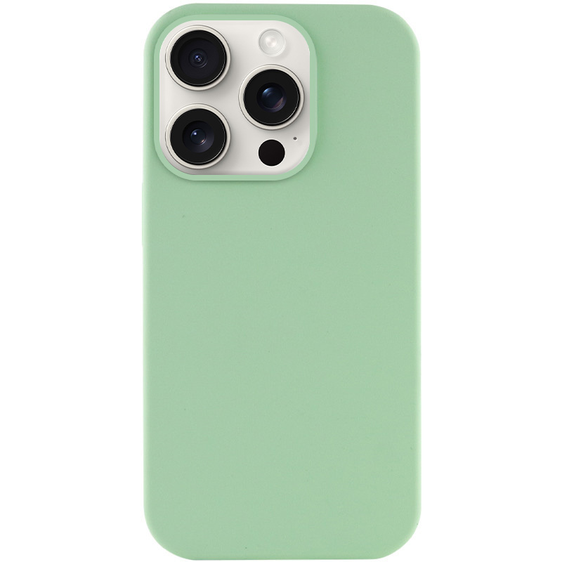 Чехол Silk Full Protective (AA) NO LOGO для Apple iPhone 14 Pro Max (6.7"), Зеленый / Pistachio, Силикон, купить оптом с доставкой