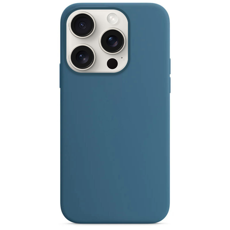 Чехол Silk Full Protective (AA) NO LOGO для Apple iPhone 14 Pro Max (6.7"), Синий / Blue Jay, Силикон, купить оптом с доставкой