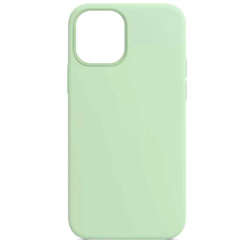 Чехол Silk Full Protective (AA) NO LOGO для Apple iPhone 14 (6.1"), Зеленый / Pistachio, Силикон, купить оптом с доставкой