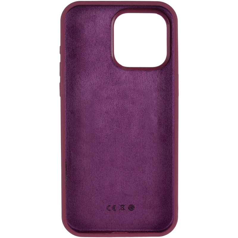 Чехол Silk Full Protective (AA) NO LOGO для Apple iPhone 15 Pro (6.1"), Бордовый / Plum 2, Силикон, купить оптом с доставкой
