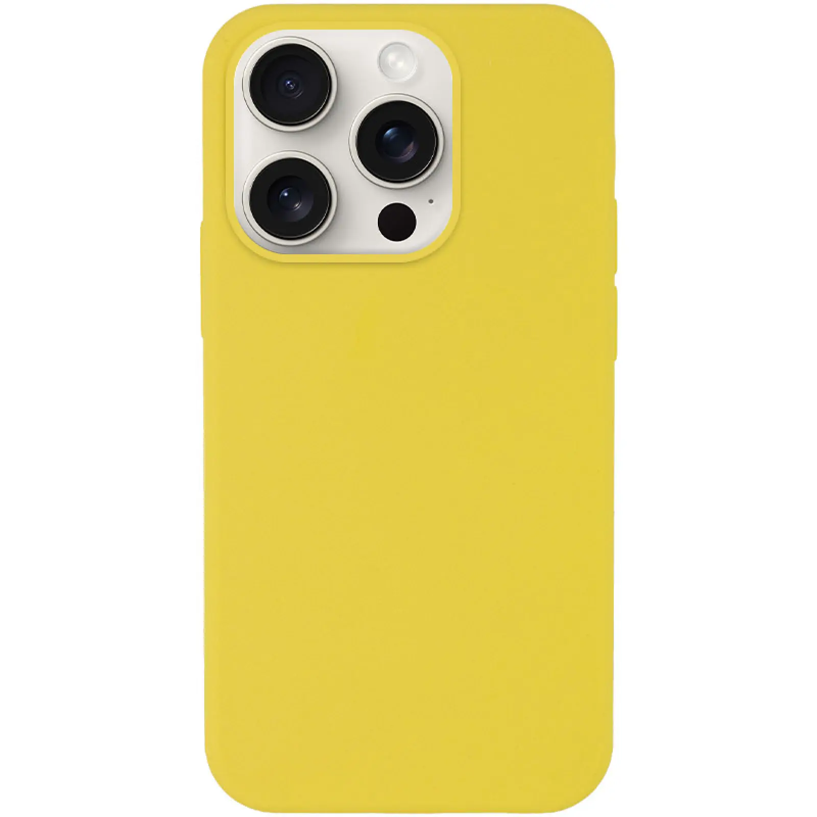 Чехол Silicone Case Full Protective (AA) NO LOGO для Apple iPhone 15 Pro (6.1"), Желтый / Yellow, Силикон, купить оптом с доставкой