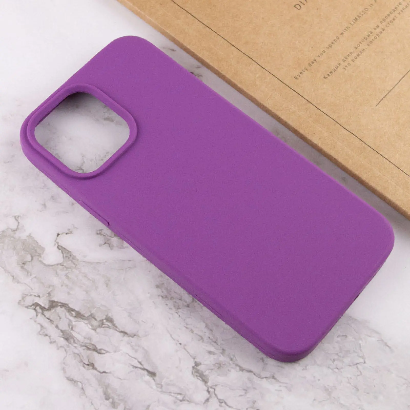 Чехол Silicone Case Full Protective (AA) NO LOGO для Apple iPhone 15 Pro Max (6.7"), Фиолетовый / Grape 2, Силикон, купить оптом с доставкой