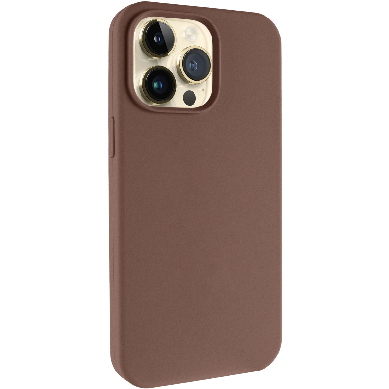 Чехол Silk Full Protective (AA) NO LOGO для Apple iPhone 15 Pro Max (6.7"), Коричневый / Brown, Силикон, купить оптом с доставкой
