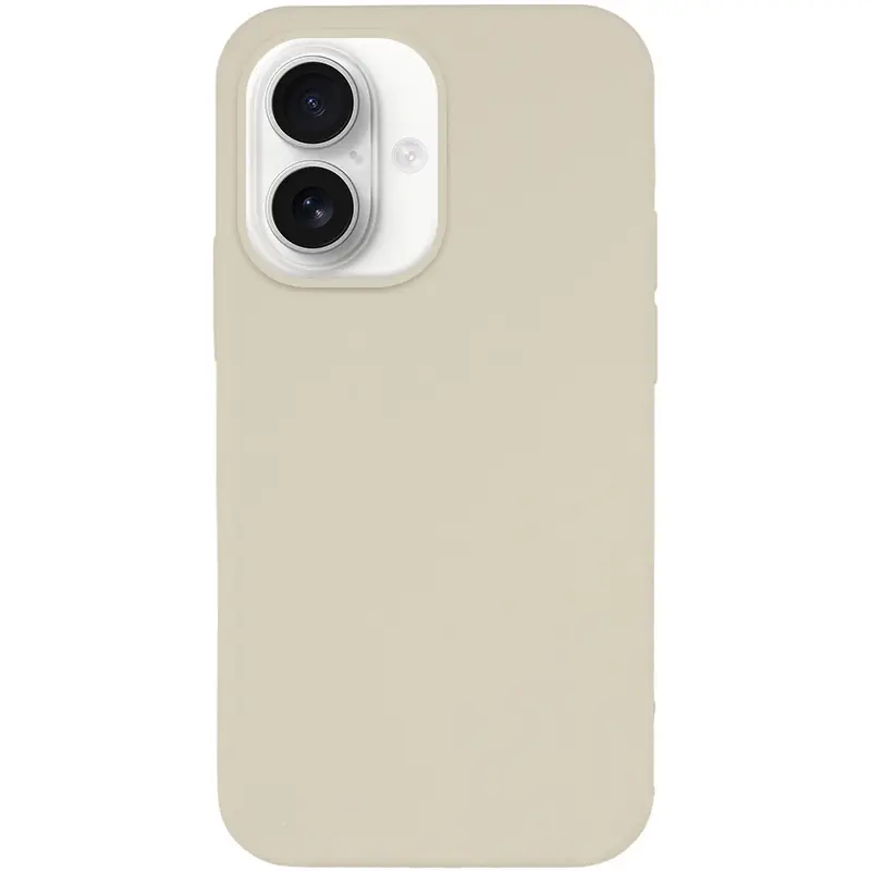 Чехол Silk Full Protective (AA) NO LOGO для Apple iPhone 16 (6.1"), Бежевый / Antique White, Силикон, купить оптом с доставкой