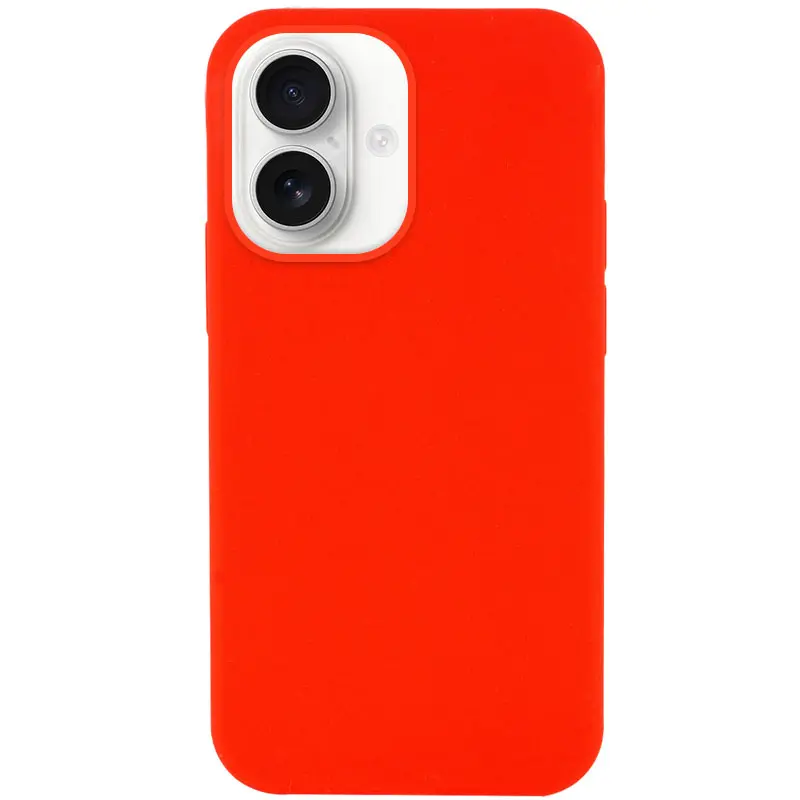 Чехол Silk Full Protective (AA) NO LOGO для Apple iPhone 16 (6.1"), Красный / Red, Силикон, купить оптом с доставкой