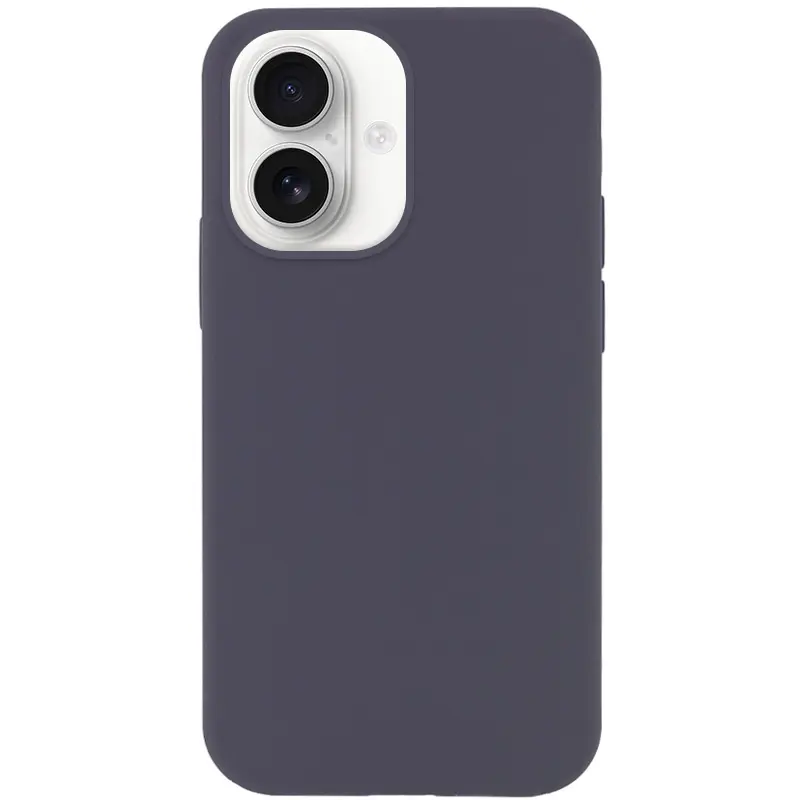 Чехол Silk Full Protective (AA) NO LOGO для Apple iPhone 16 (6.1"), Серый / Dark Gray, Силикон, купить оптом с доставкой