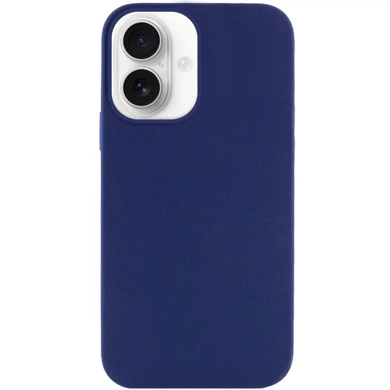 Чехол Silk Full Protective (AA) NO LOGO для Apple iPhone 16 (6.1"), Синий / Deep navy, Силикон, купить оптом с доставкой
