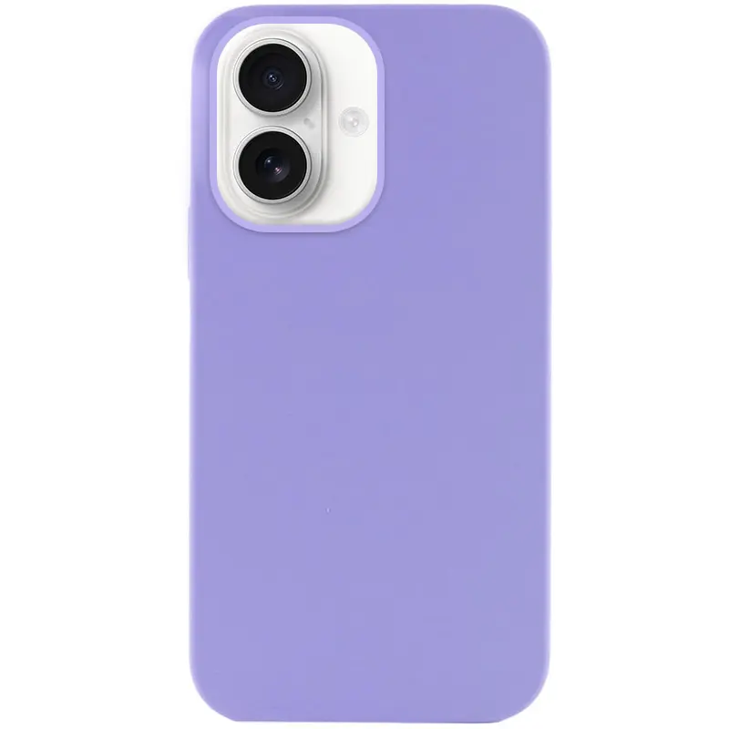 Чохол Silk Full Protective (AA) NO LOGO для Apple iPhone 16 (6.1"), Бузковий / Dasheen, Силікон, купити оптом з доставкою