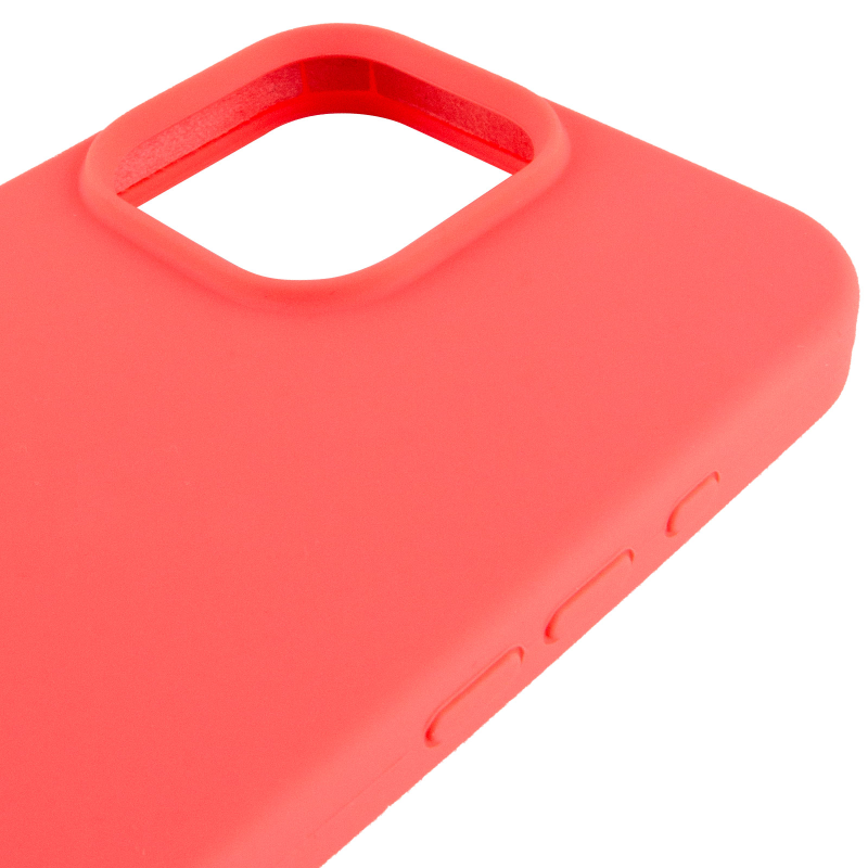 Чехол Silk Full Protective (AA) NO LOGO для Apple iPhone 16 Pro (6.3"), Арбузный / Watermelon red 3, Силикон, купить оптом с доставкой