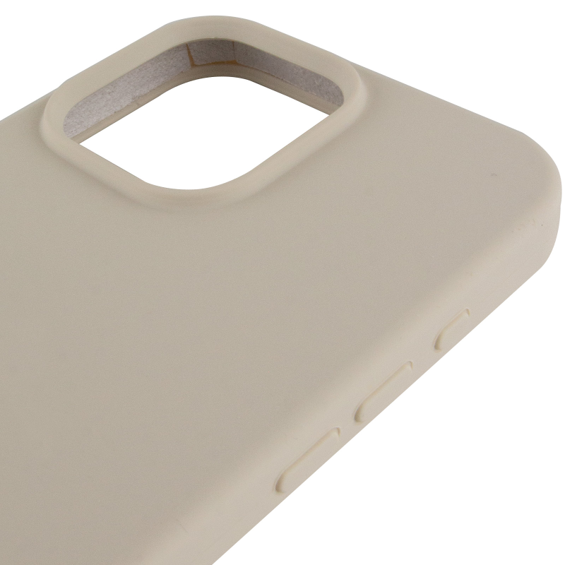 Чехол Silk Full Protective (AA) NO LOGO для Apple iPhone 16 Pro (6.3"), Бежевый / Antique White 3, Силикон, купить оптом с доставкой