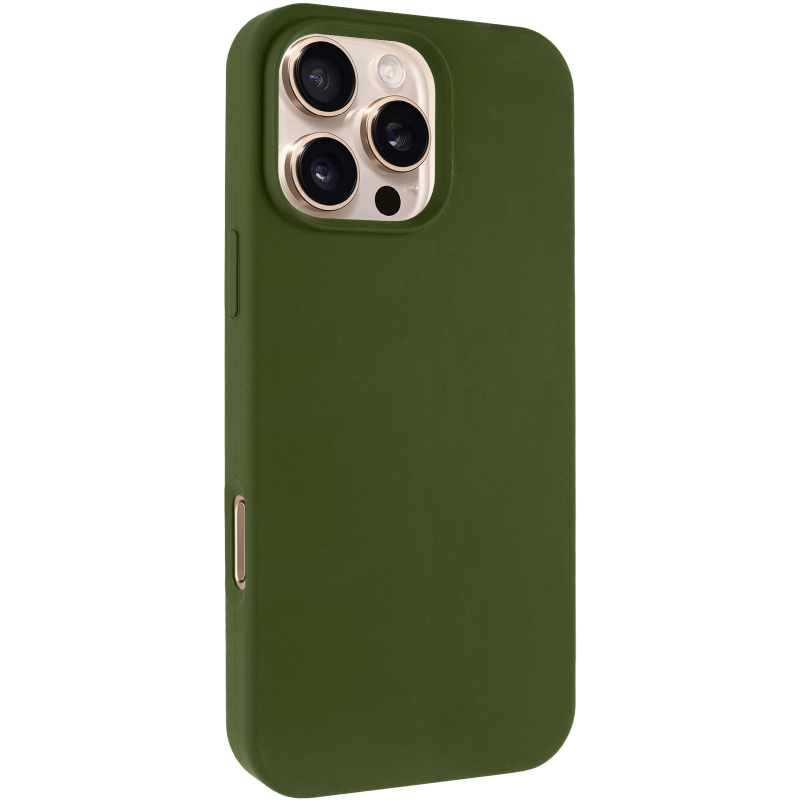Чехол Silk Full Protective (AA) NO LOGO для Apple iPhone 16 Pro (6.3"), Зеленый / Dark Olive, Силикон, купить оптом с доставкой