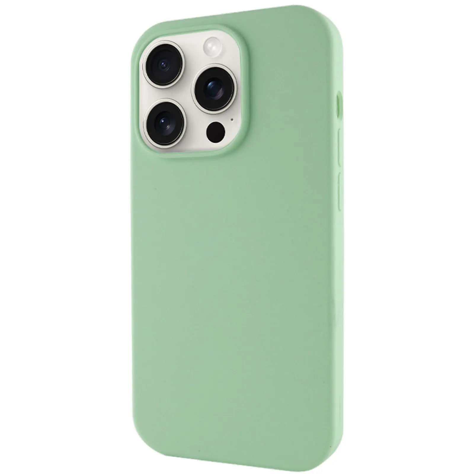 Чехол Silicone Case Full Protective (AA) NO LOGO для Apple iPhone 16 Pro (6.3"), Зеленый / Pistachio 1, Силикон, купить оптом с доставкой
