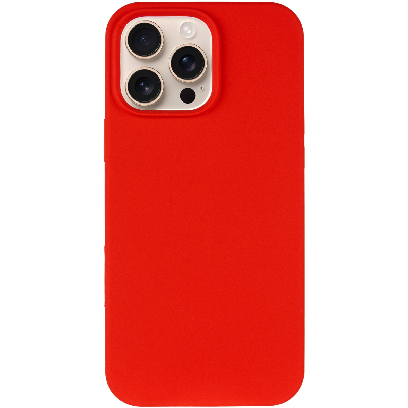 Чехол Silk Full Protective (AA) NO LOGO для Apple iPhone 16 Pro (6.3"), Красный / Red 1, Силикон, купить оптом с доставкой