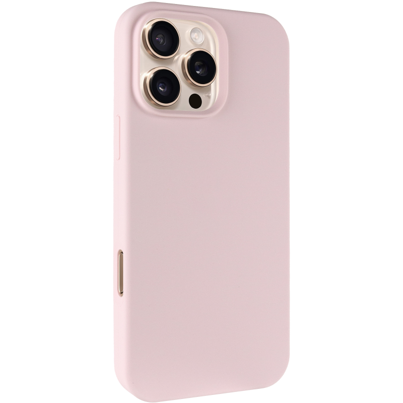 Чехол Silk Full Protective (AA) NO LOGO для Apple iPhone 16 Pro (6.3"), Розовый / Chalk Pink, Силикон, купить оптом с доставкой