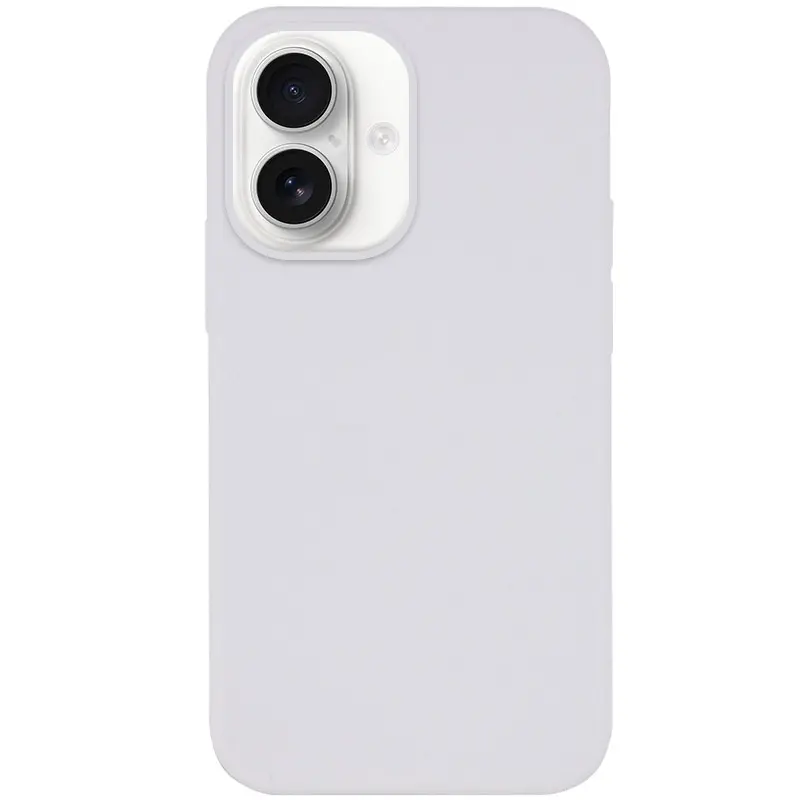 Чехол Silk Full Protective (AA) NO LOGO для Apple iPhone 16 Plus (6.7"), Белый / White, Силикон, купить оптом с доставкой