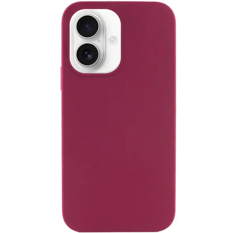 Чехол Silk Full Protective (AA) NO LOGO для Apple iPhone 16 Plus (6.7"), Бордовый / Maroon, Силикон, купить оптом с доставкой