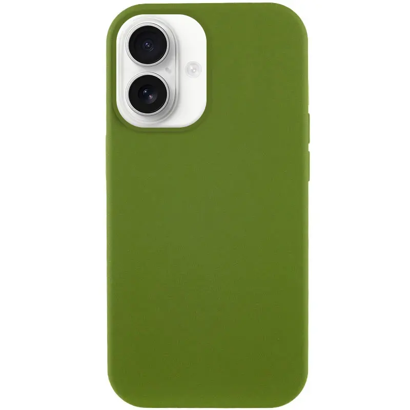 Чехол Silk Full Protective (AA) NO LOGO для Apple iPhone 16 Plus (6.7"), Зеленый / Dark Olive, Силикон, купить оптом с доставкой