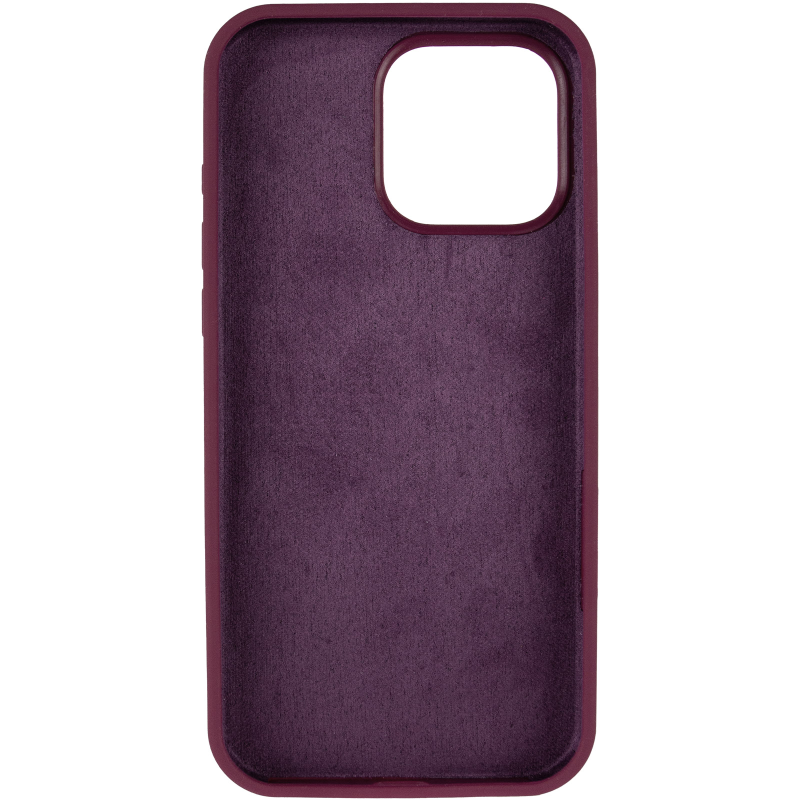 Чехол Silk Full Protective (AA) NO LOGO для Apple iPhone 16 Pro Max (6.9"), Бордовый / Plum 2, Силикон, купить оптом с доставкой