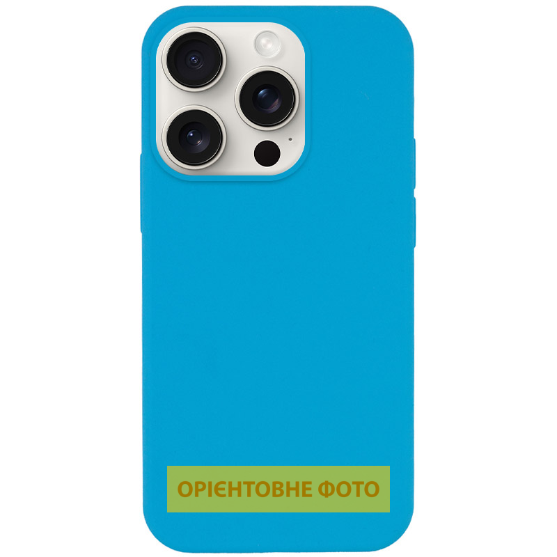 Чехол Silk Full Protective (AA) NO LOGO для Apple iPhone 17 (6.3"), Голубой / Blue, Силикон, купить оптом с доставкой