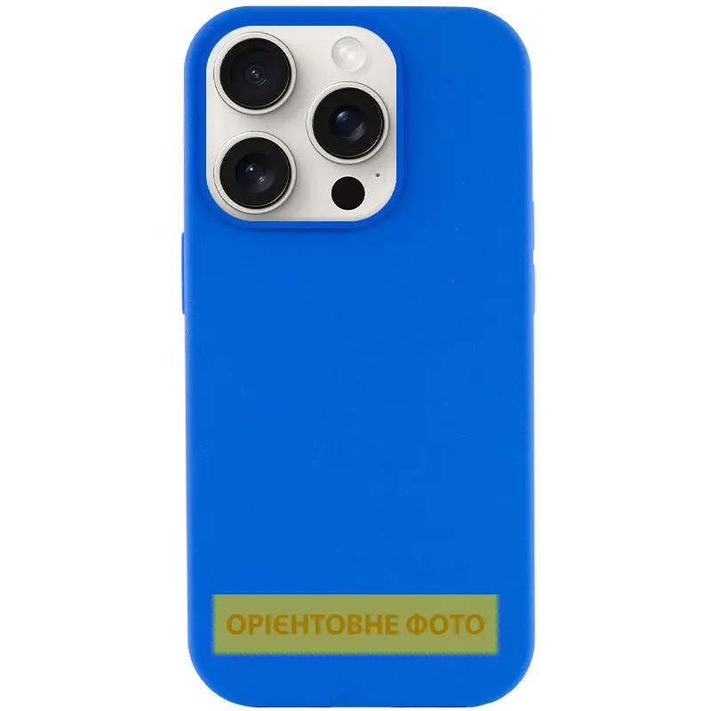 Чехол Silk Full Protective (AA) NO LOGO для Apple iPhone 17 (6.3"), Синий / Capri Blue, Силикон, купить оптом с доставкой