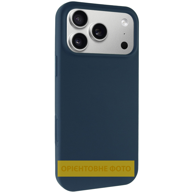 Чехол Silk Full Protective (AA) NO LOGO для Apple iPhone 17 Pro (6.3"), Синий / Deep navy, Силикон, купить оптом с доставкой