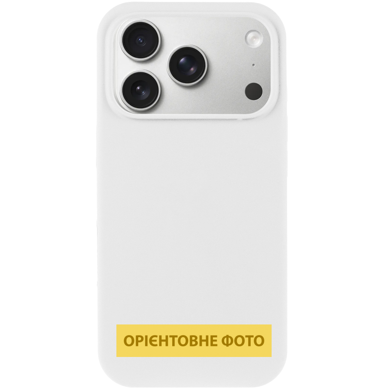 Чехол Silk Full Protective (AA) NO LOGO для Apple iPhone 18 Pro, Белый / White 1, Силикон, купить оптом с доставкой