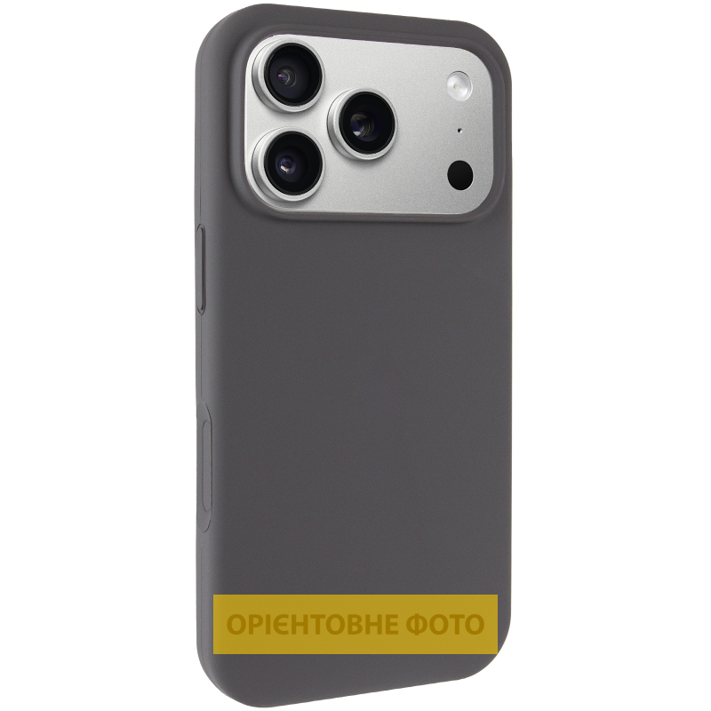 Чехол Silk Full Protective (AA) NO LOGO для Apple iPhone 18 Pro, Серый / Dark Gray, Силикон, купить оптом с доставкой