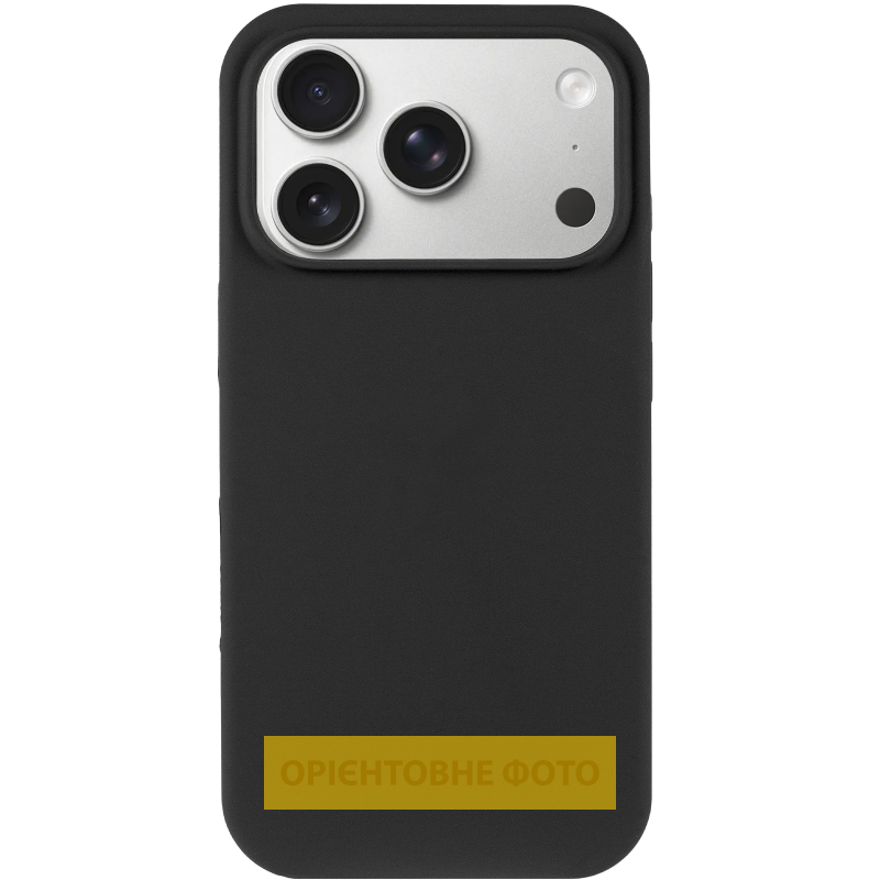 Чехол Silk Full Protective (AA) NO LOGO для Apple iPhone 18 Pro, Черный / Black 1, Силикон, купить оптом с доставкой
