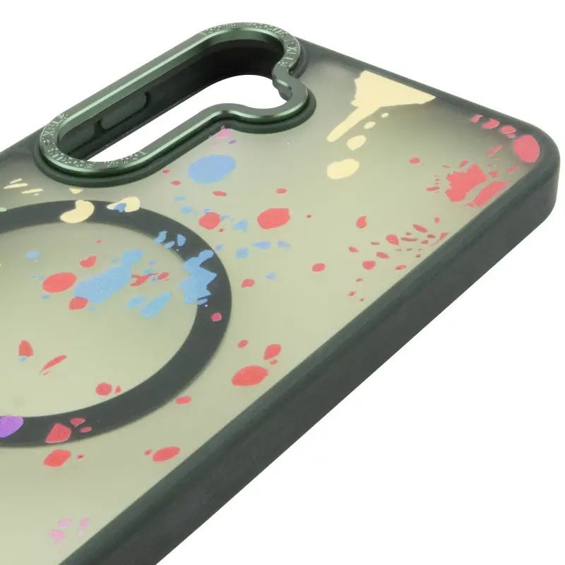 Чехол TPU+PC Flush with Magnetic Fit для Samsung Galaxy S24 FE, Dark green 3, TPU+PC, купить оптом с доставкой