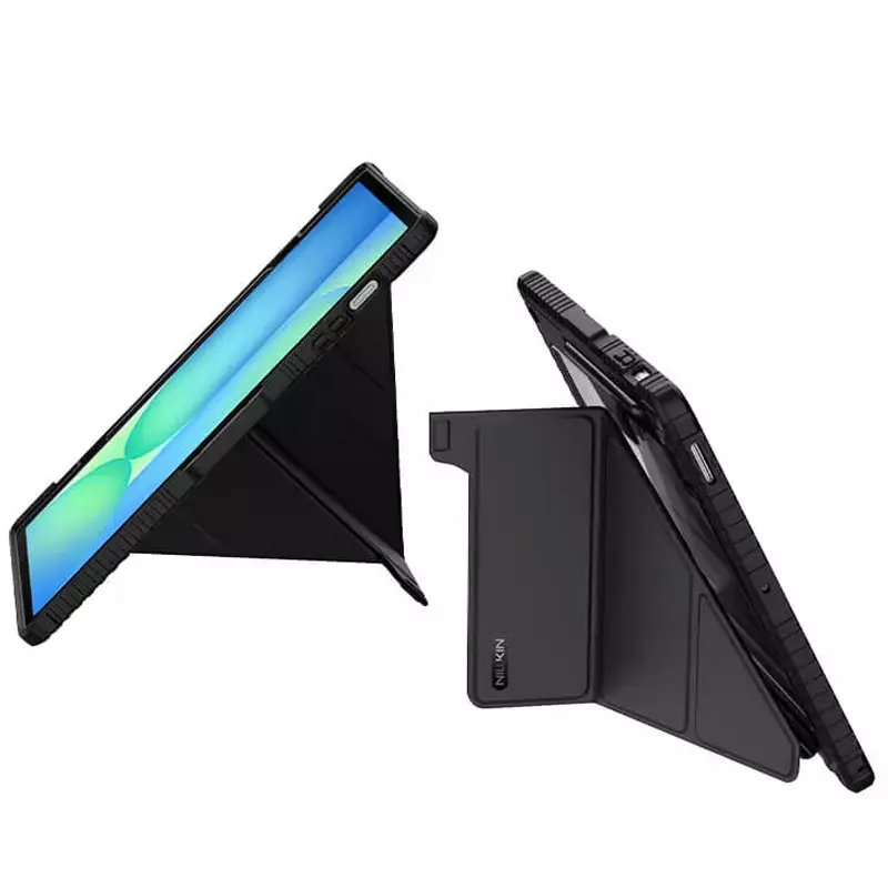 Уценка Чехол-книжка Nillkin Bumper Pro Multi-angle для Samsung Galaxy Tab S10 FE+ (13.1"), Поврежденная упаковка / Black 4, TPU+PC, купить оптом с доставкой