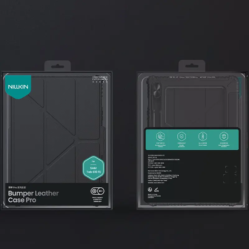 Чехол-книжка Nillkin Bumper Pro Multi-angle для Samsung Galaxy Tab S10 FE / S9, Black 5, TPU+PC, купить оптом с доставкой
