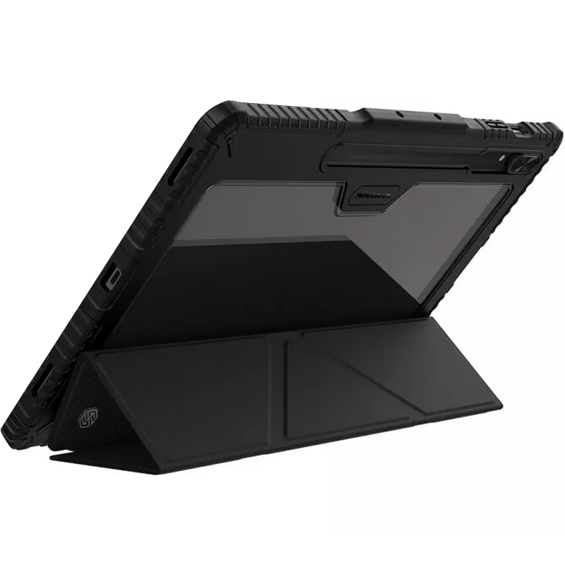 Уценка Чехол-книжка Nillkin Bumper Pro Multi-angle для Samsung Galaxy Tab S10 Ultra / S9 Ultra, Поврежденная упаковка / Black 2, TPU+PC, купить оптом с доставкой