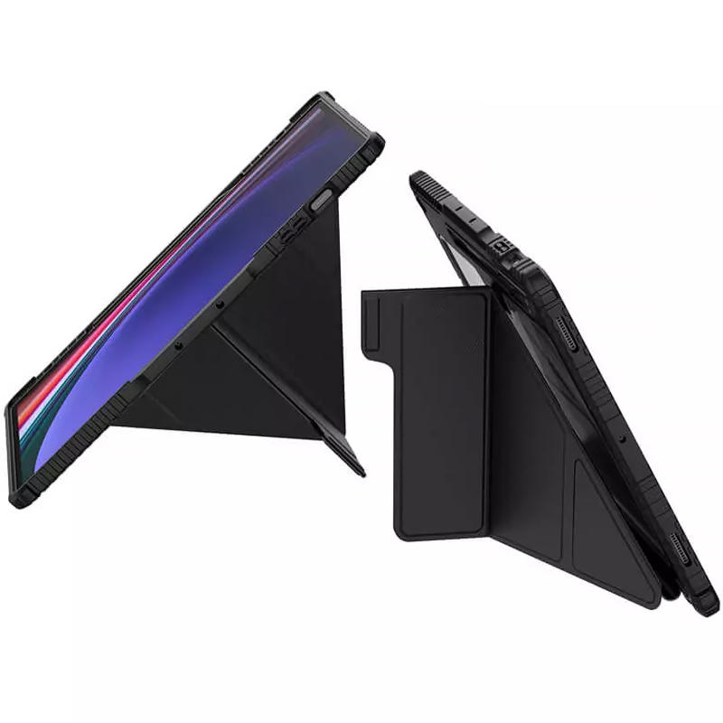 Уценка Чехол-книжка Nillkin Bumper Pro Multi-angle для Samsung Galaxy Tab S10 Ultra / S9 Ultra, Поврежденная упаковка / Black 3, TPU+PC, купить оптом с доставкой